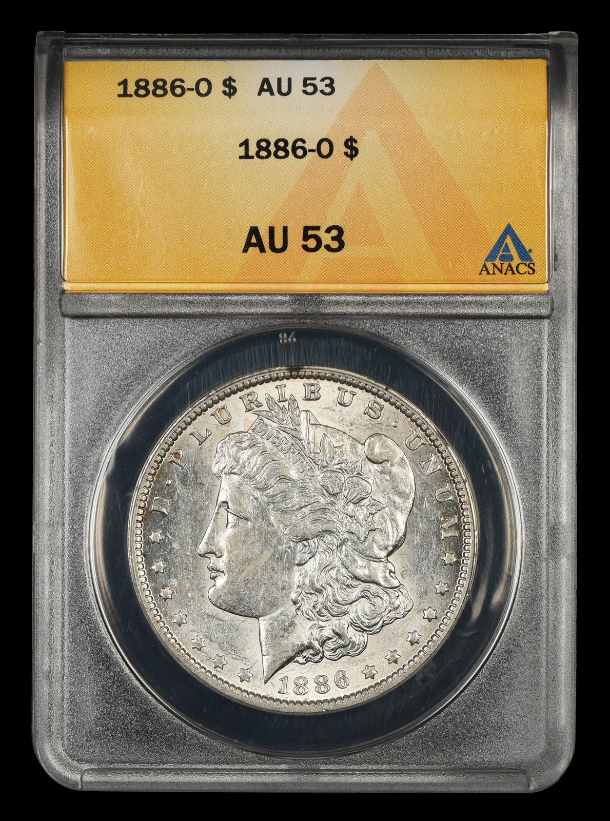 1886 O $1 ANACS AU53