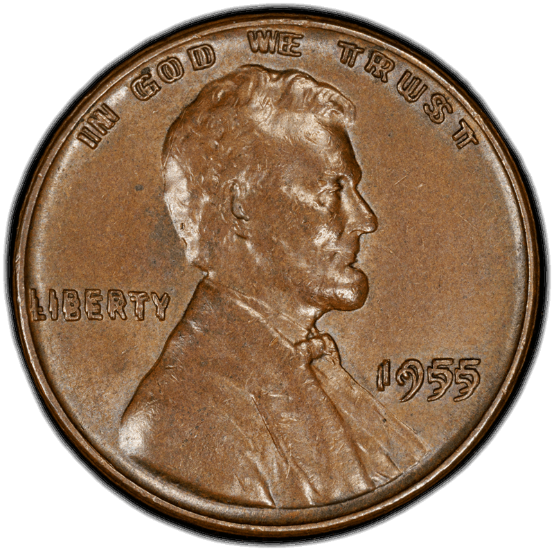 1955 1C Doubled Die Obverse PCGS AU-58 BN CAC