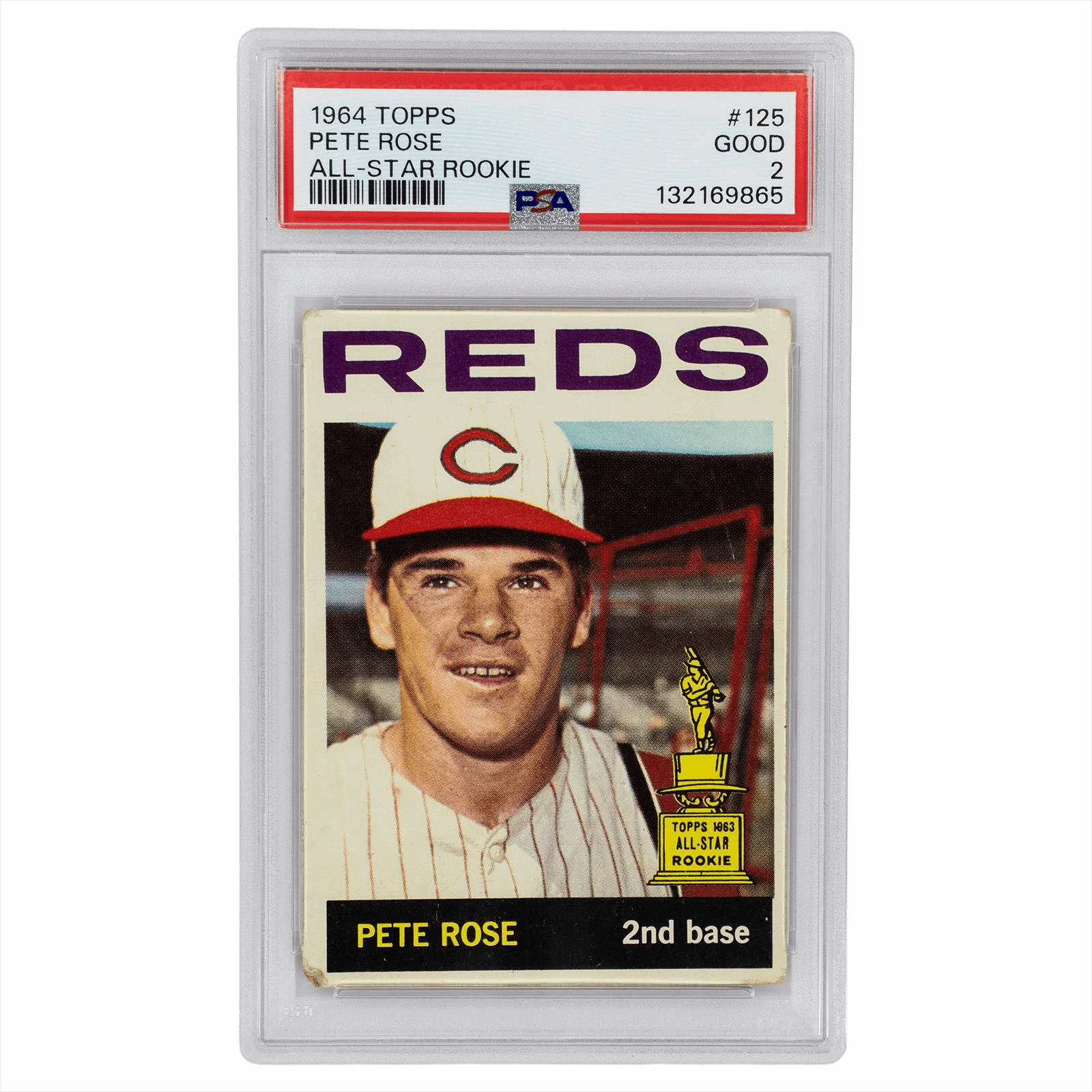 1964 Topps Pete Rose #125 All Star Rookie PSA GOOD 2