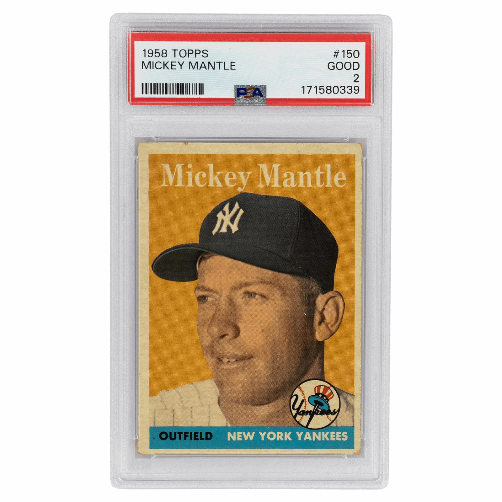 1958 Topps Mickey Mantle #150 PSA GOOD 2