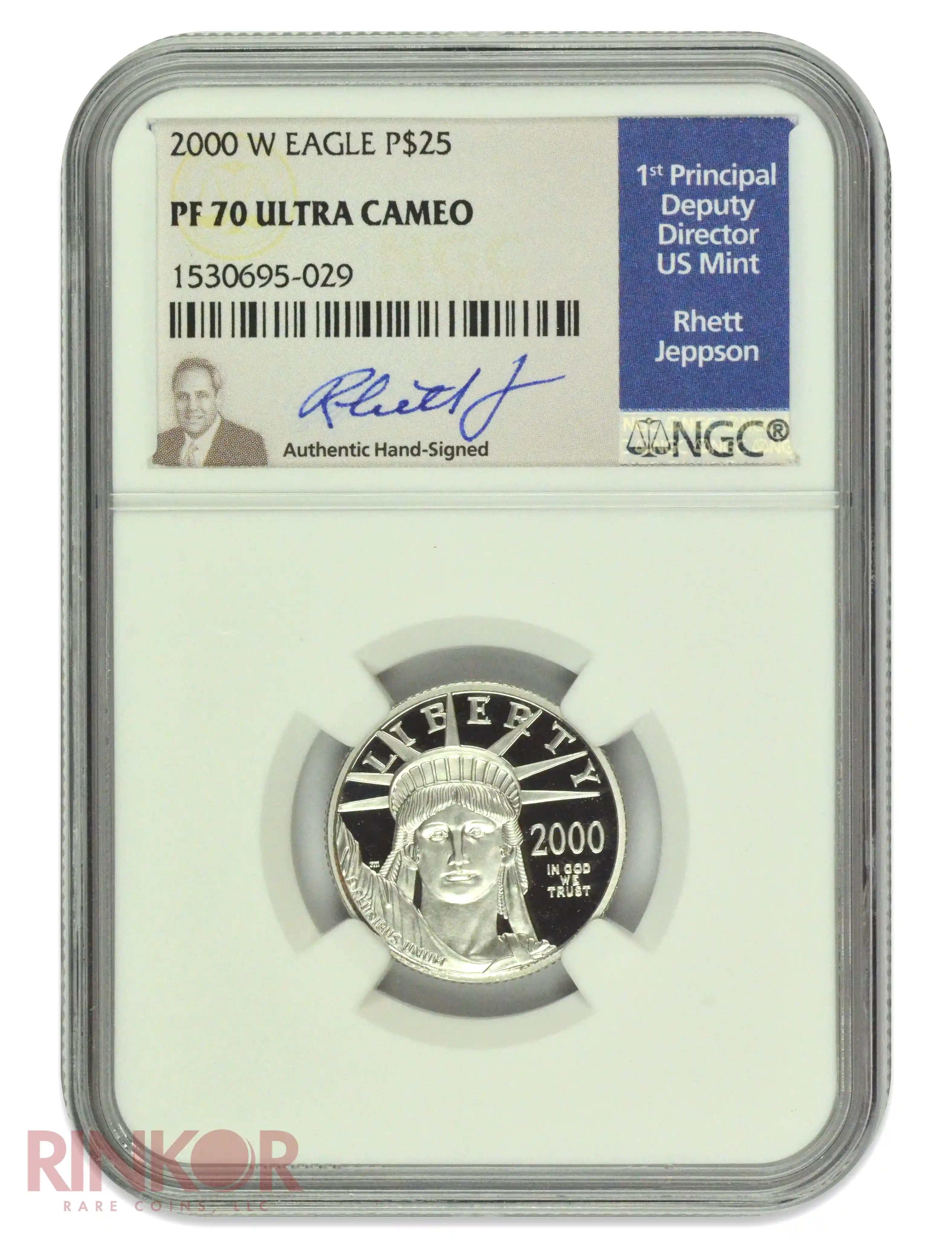 2000-W Platinum 1/4oz Eagle P$25 NGC PF 70 