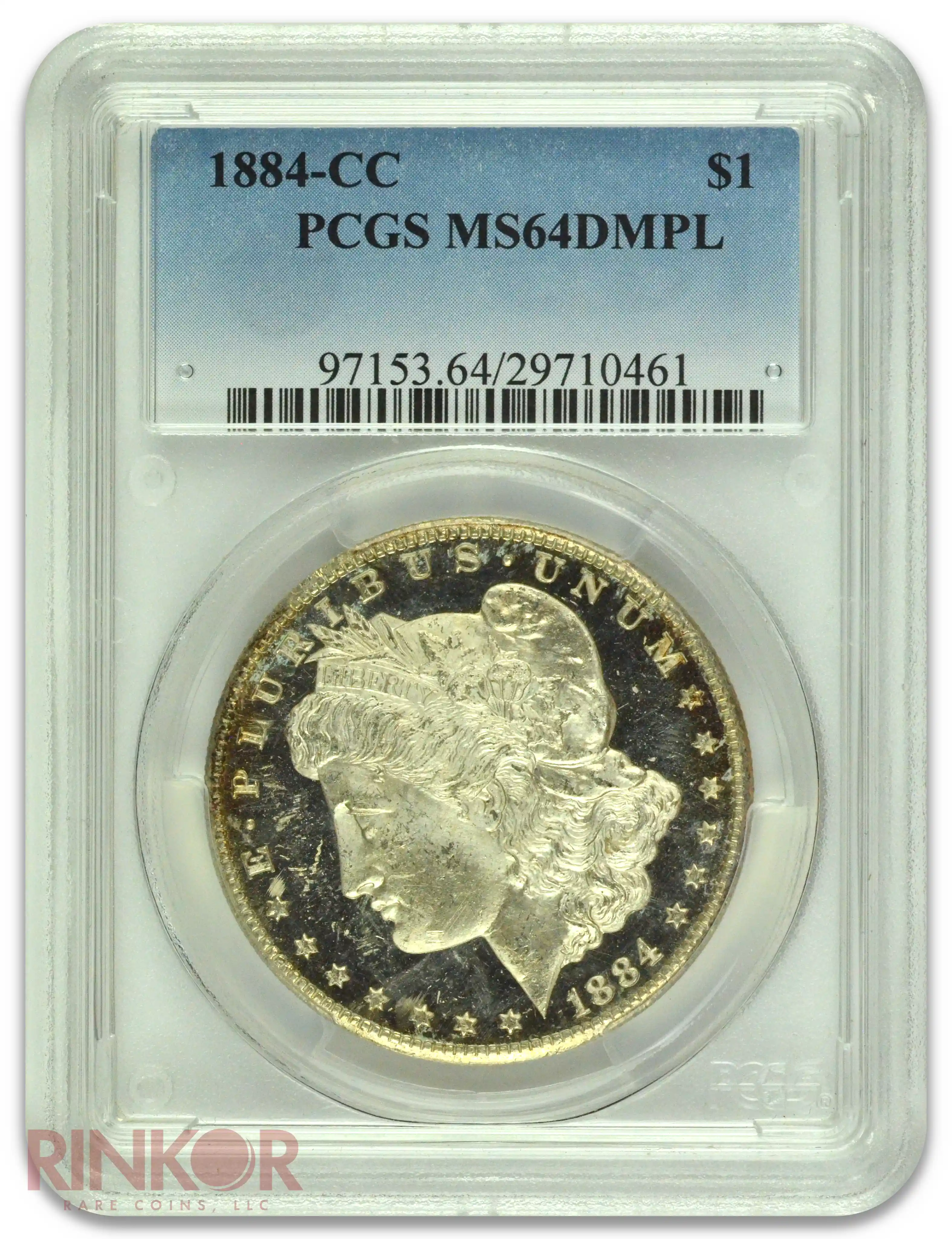 1884-CC $1 Morgan Dollar PCGS MS 64 DMPL