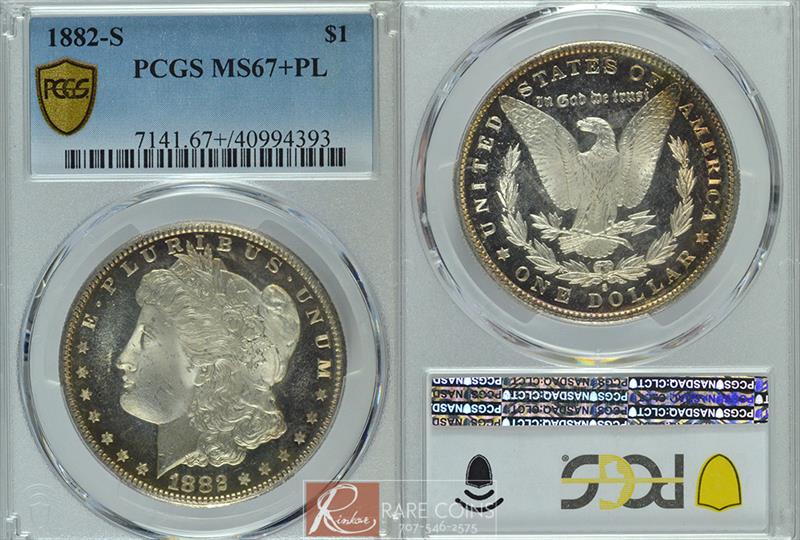 1882-S $1 PCGS MS 67+ PL 