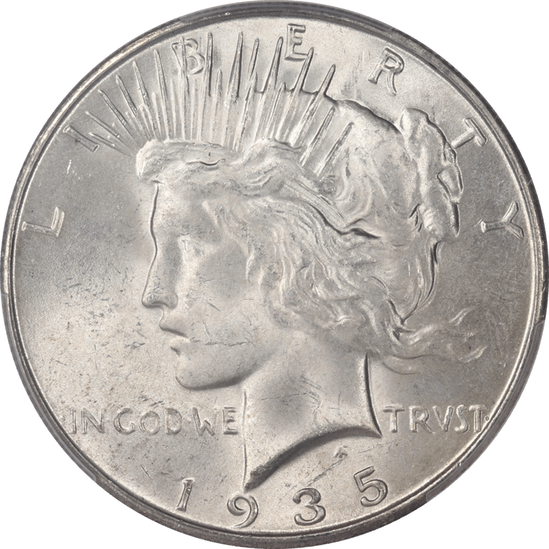 1935-S Peace Silver Dollar $1 PCGS MS65 - Lustrous, PQ+