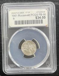 1951 Roosevelt PCGS FB 66