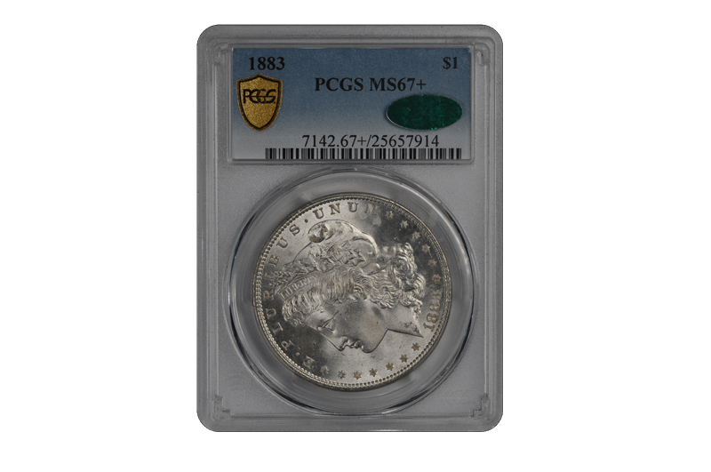 1883 $1 Morgan Dollar PCGS  #3331-2 (CAC) MS67+