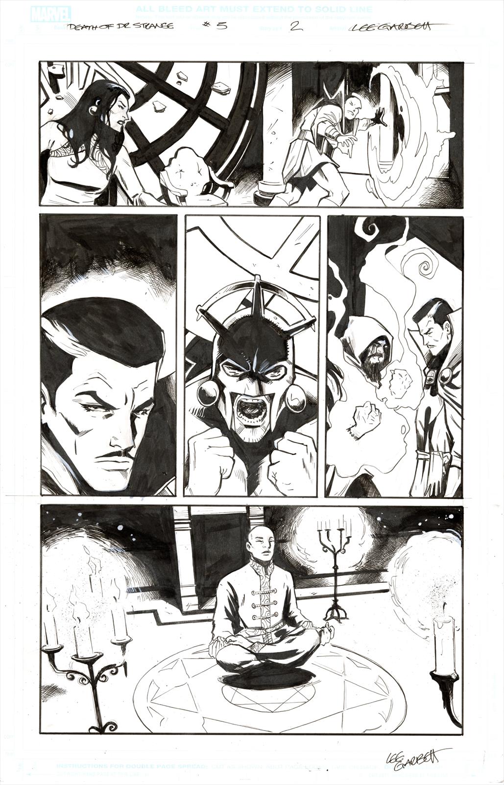 Death of Doctor Strange #5 Page 2 Artist:  Lee Garbett (Penciller) ,  Lee Garbett (Inker) Media Type: Pen and Ink Art Type: Interior Page 
