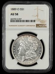 1889 O $1 NGC AU58