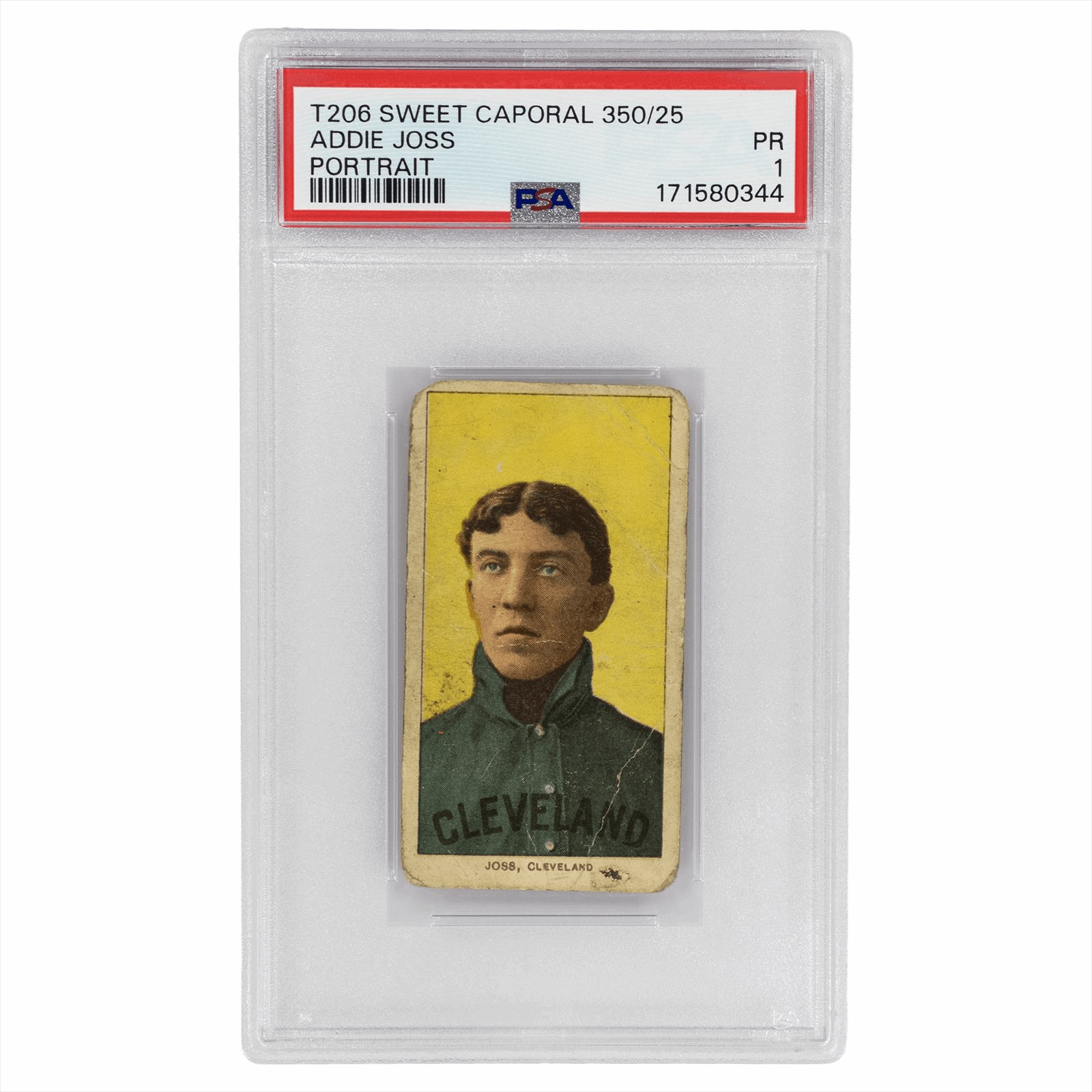 T206 Sweet Caporal 350/25 Addie Joss Portrait PSA PR 1