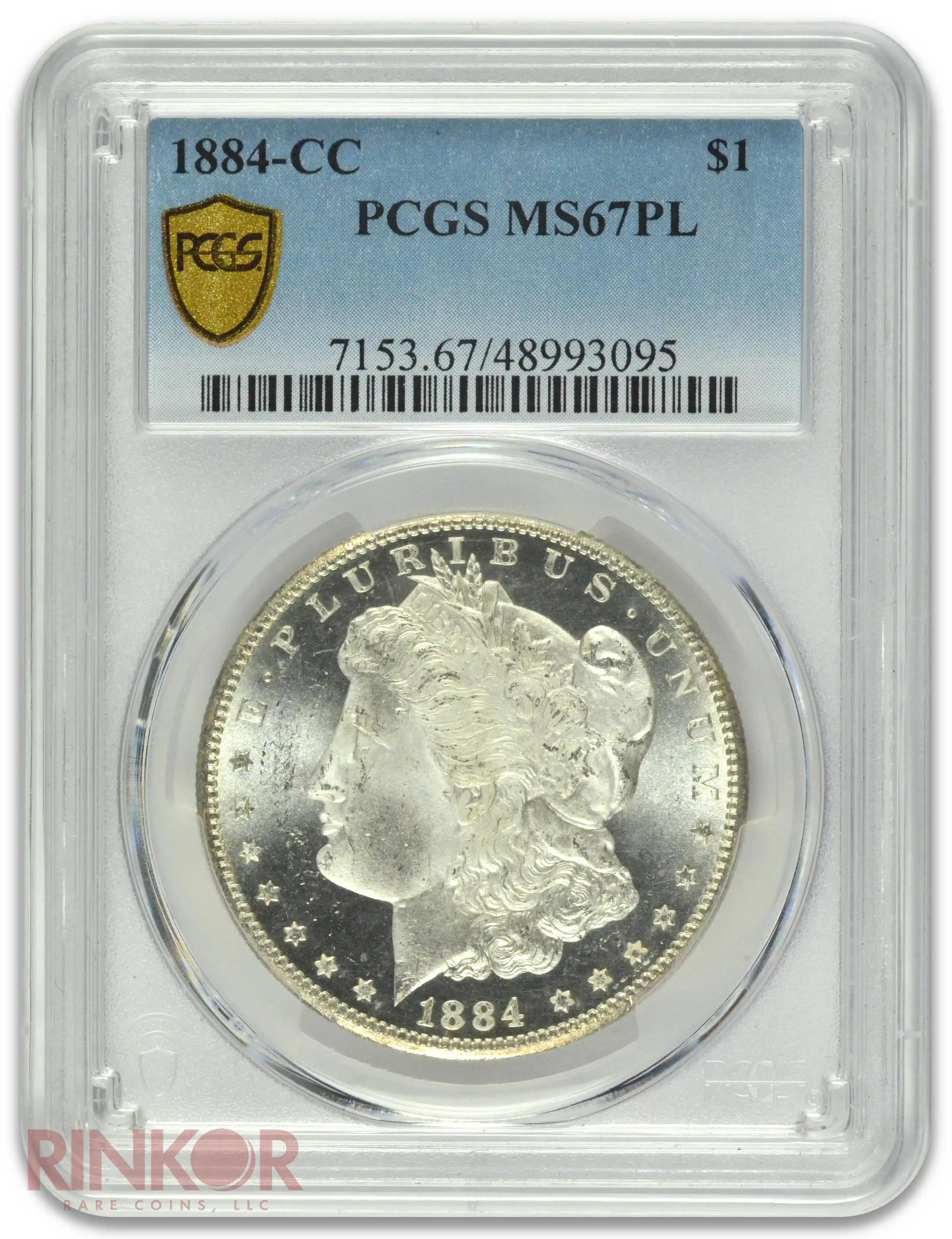 1884-CC $1 Morgan Dollar PCGS MS 67 PL