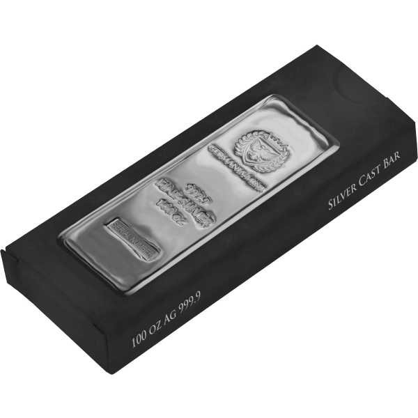 100 OZ SILVER BAR GERMANIA MINT 