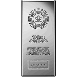 2023 100 OZ SILVER BAR ROYAL CANADIAN MINT 