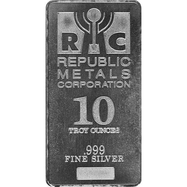 10 OZ SILVER BAR REPUBLIC 