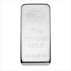 10 OZ SILVER BAR ITALPREZIOSI thumbnail 1