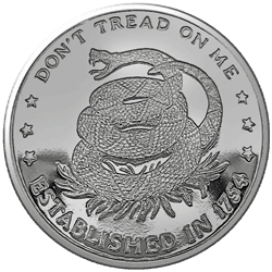 1 OZ SILVER ROUND DONT TREAD ON ME 