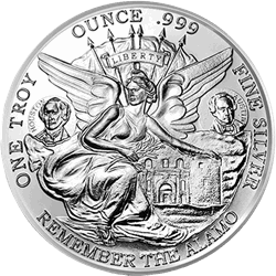 1 OZ SILVER ROUND TEXAS  