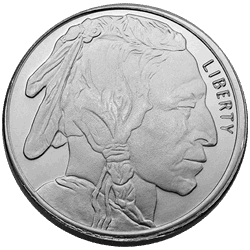 1/2 OZ SILVER ROUND BUFFALO 