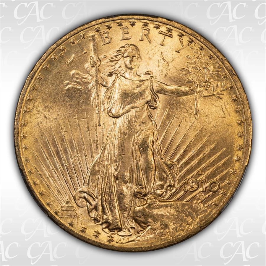 1910-D $20 CACG MS64 