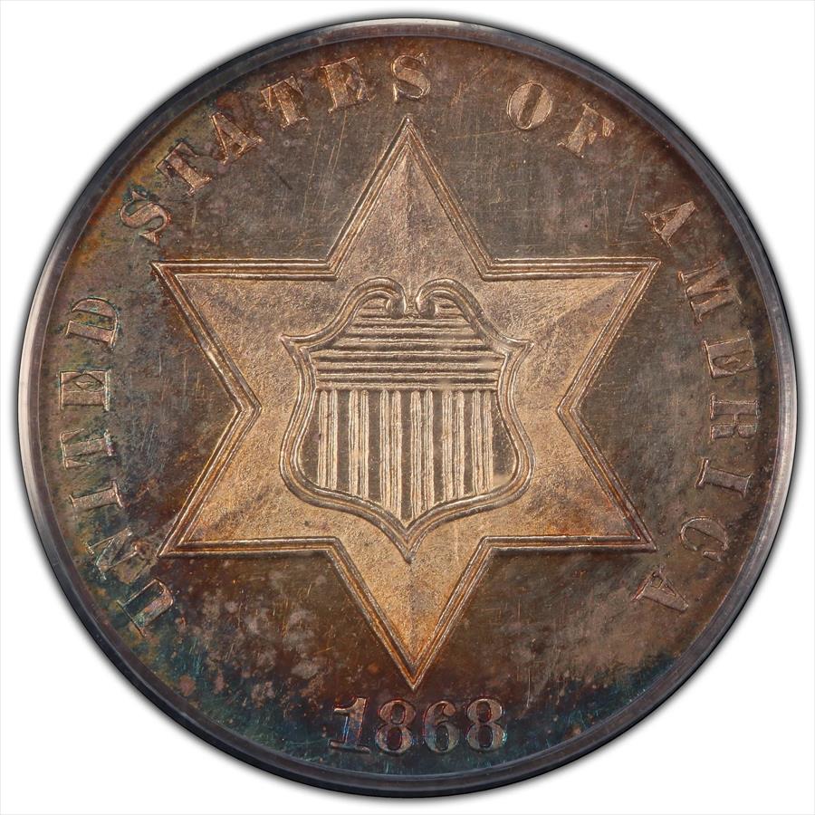 1868 3CS CACG PR65CAM 