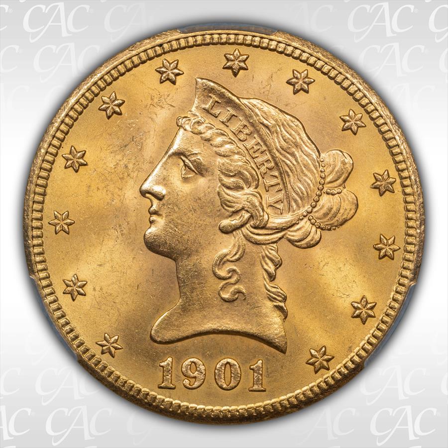 1901-S $10 CACG MS65 