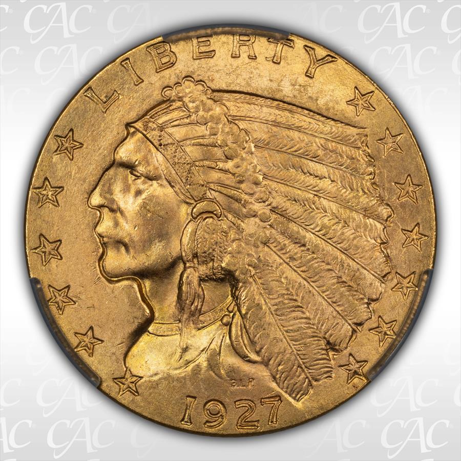 1927 $2.50 CACG MS64 