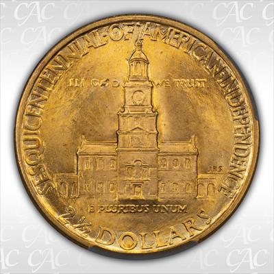 1926 $2.50 Sesquicentennial CACG MS66 