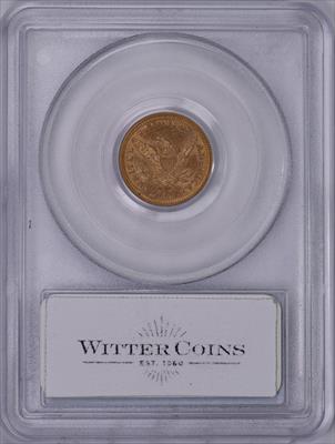 1861 $2.50 New Reverse PCGS Gold CAC MS63 