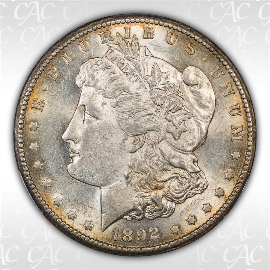 1892-CC $1 CACG AU58 