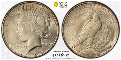 1925-S $1 PCGS/CAC MS64+ 