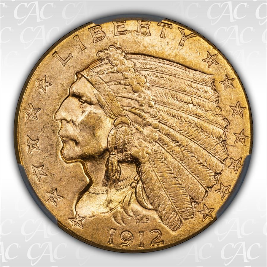 1912 $2.50 CACG MS63 